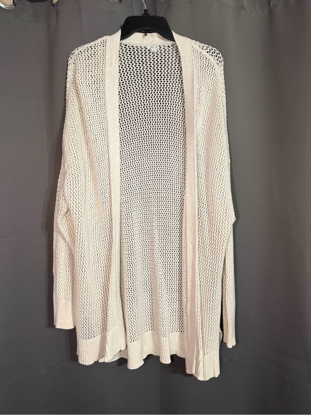 aerie Open-Knit Cream Cardigan Sweater